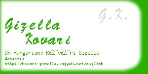 gizella kovari business card
